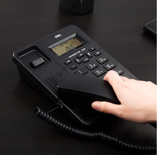 得力固定电话机座机商用来电显示家用有线办公电话机有绳