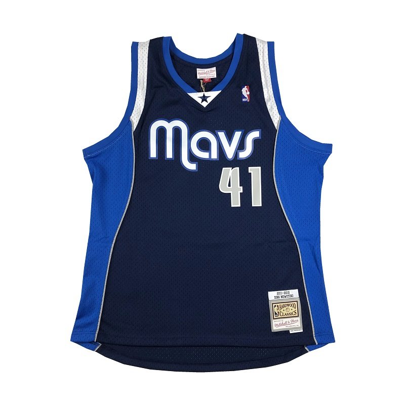 mitchellnessmn诺维茨基1112赛季独行侠小牛球迷sw篮球服