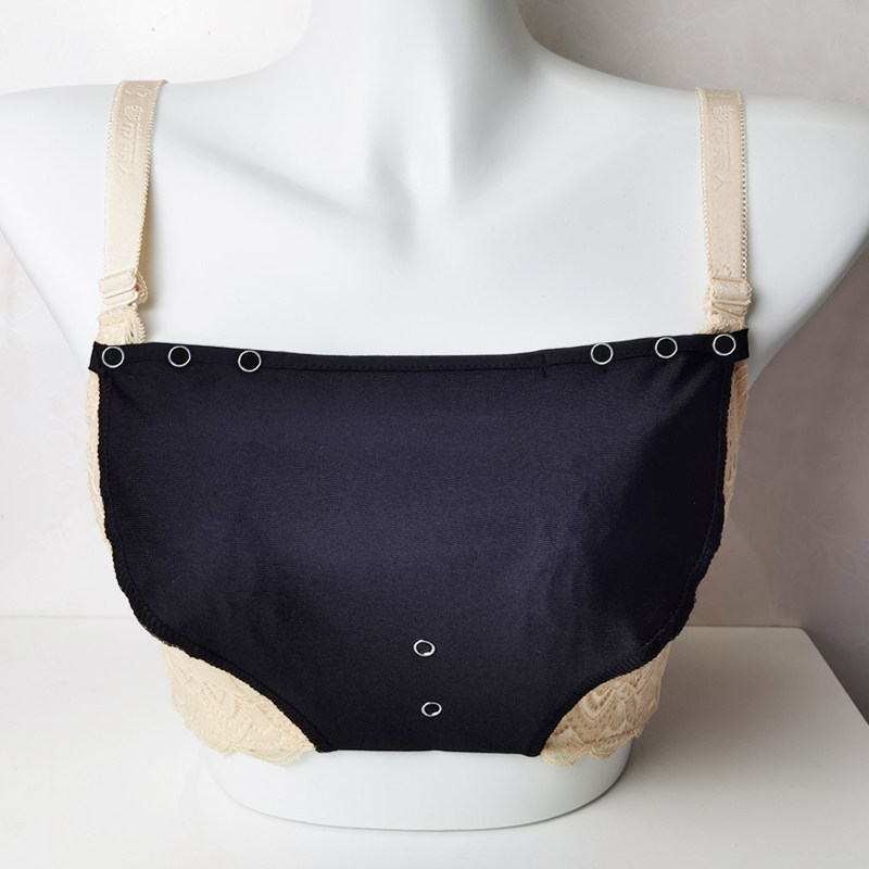 花边裹胸文胸无痕女士打底胸衣遮胸大码无花抹胸