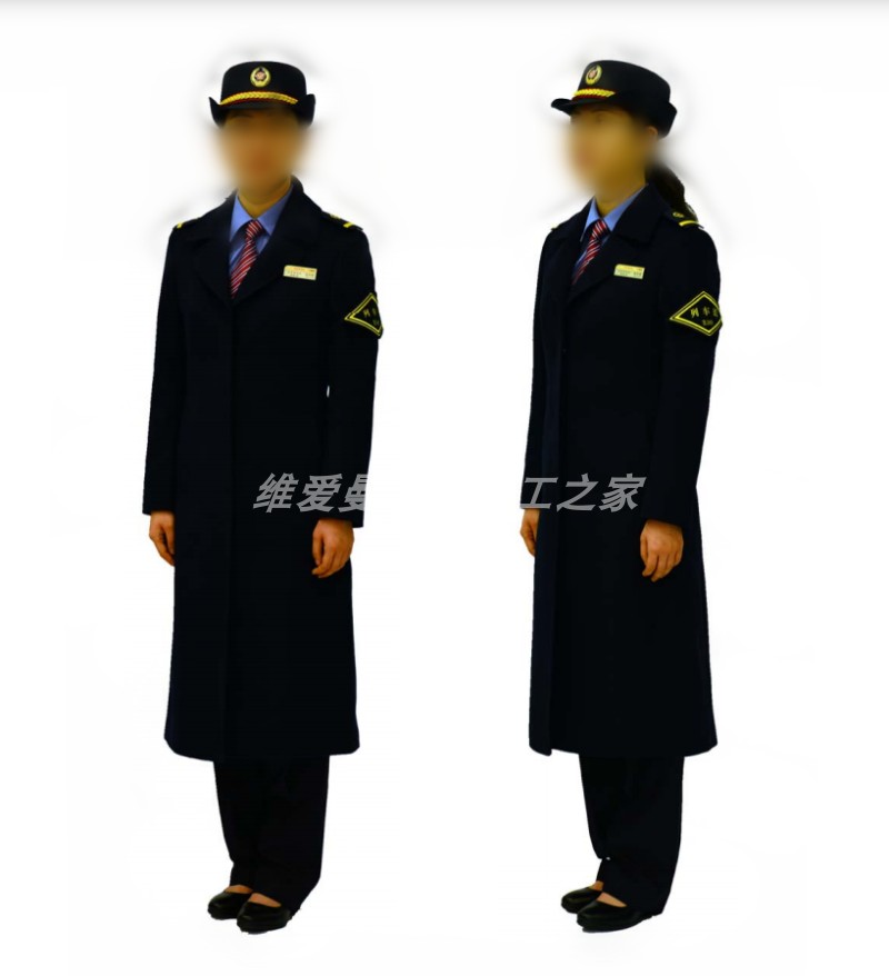 铁路2019式男女式亚寒区大衣毛呢客运列车乘务员藏青