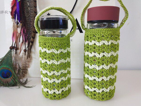 手钩提绳杯套通用2升升至350毫保护田园水杯杯套