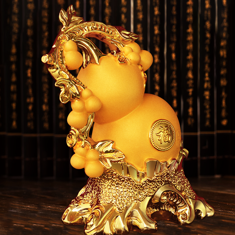 金葫芦摆件大容量存钱不可取大人家用储蓄罐创意储钱罐储蓄罐