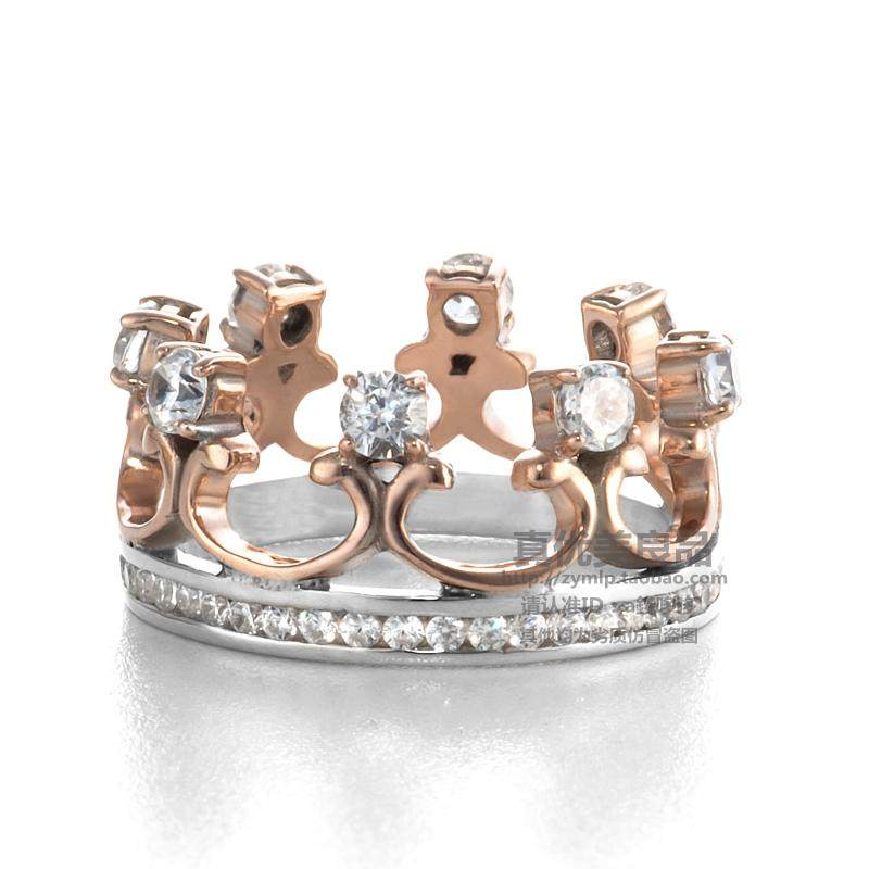 日本代购lordcamelot女款纯银银玫瑰镶宝石王冠造型戒指