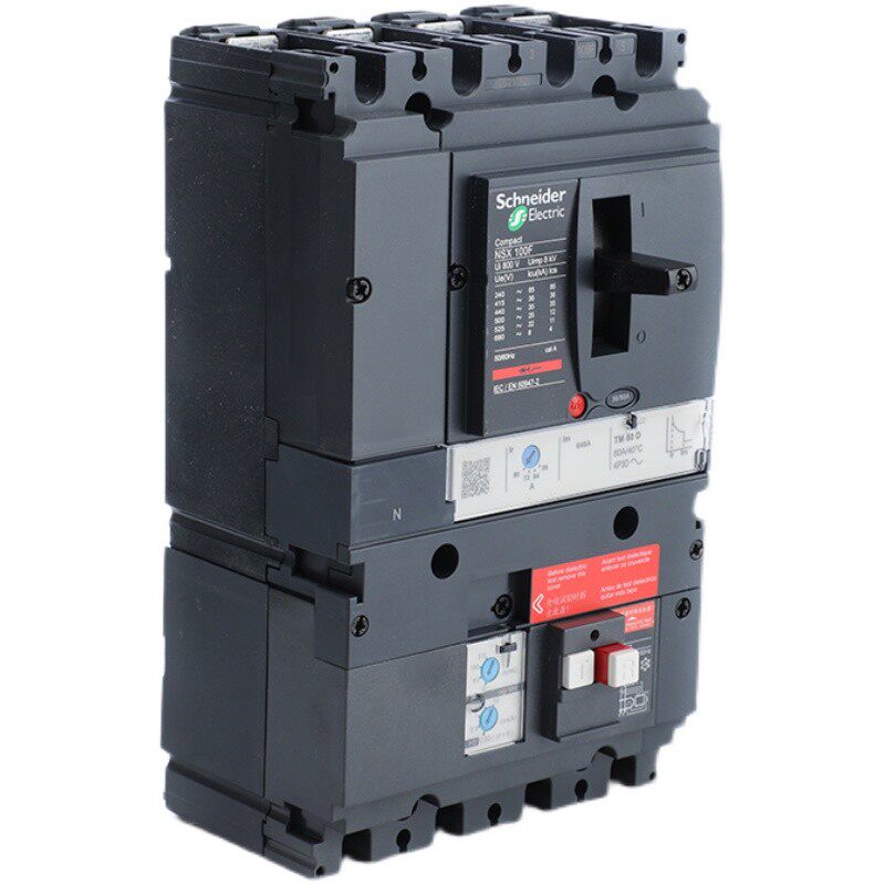 施耐德compactnsx塑壳漏电断路器4ptm100f160f250f400f630fda低压断路