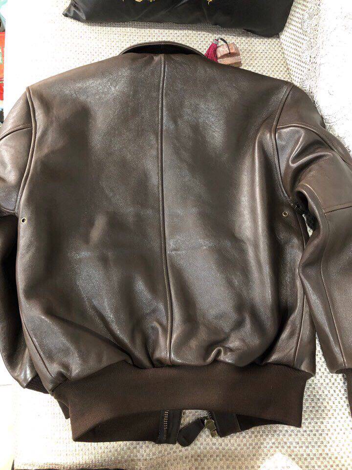 美版空军a2飞行皮夹克男士军款海空二战军迷皮衣