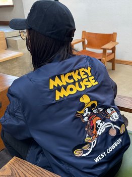 Mickey second generation ma1 flight suit jacket couple heavy embroidered cotton jacket baseball jacket cycling suit warm and windproof