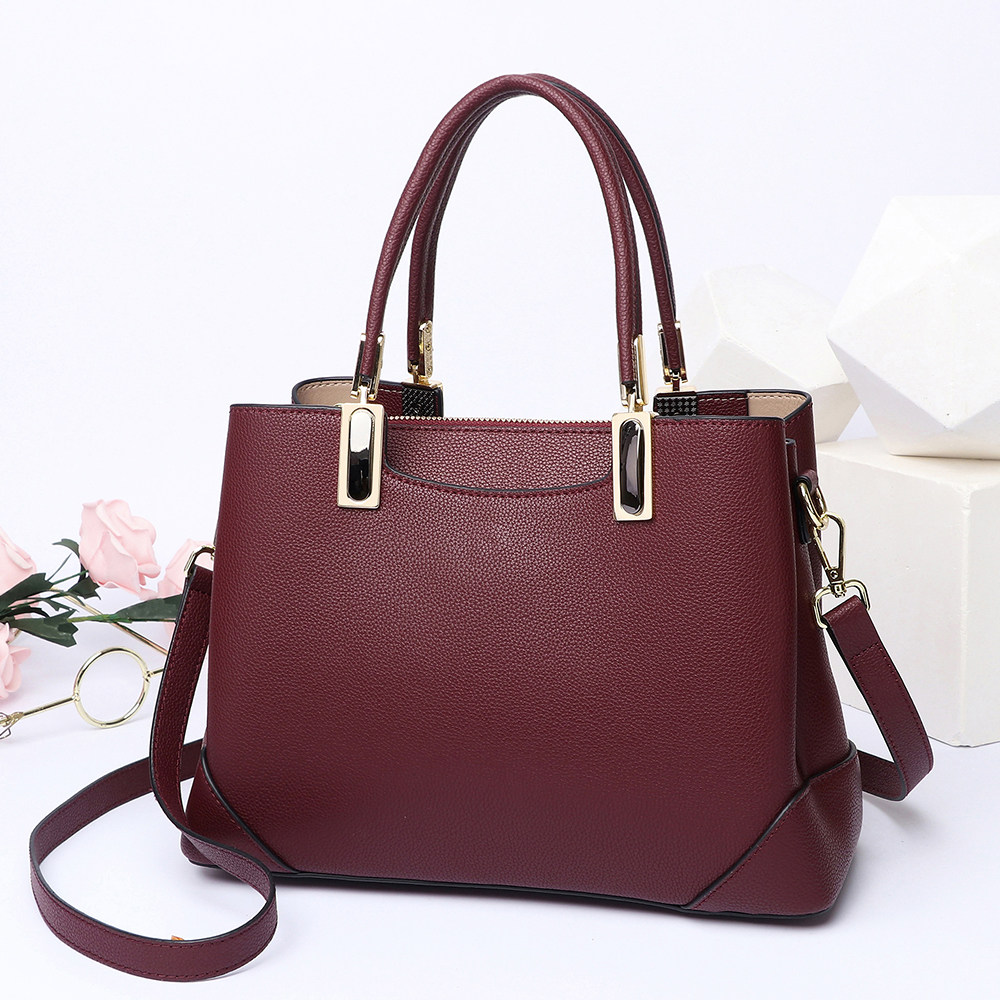 真皮包中年单肩女士中年妈妈手提包牛皮时尚简约韩版通用款女包