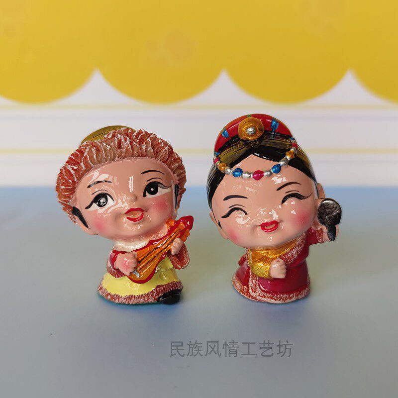 西藏青海藏族特色拉萨旅游纪念礼品民族娃娃摆件