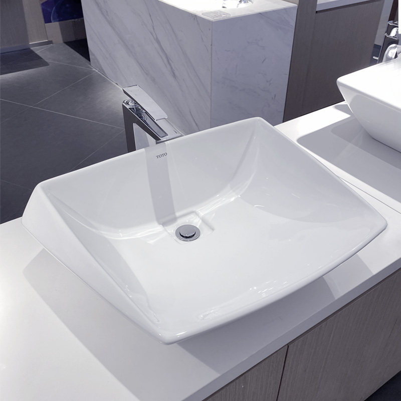 toto卫浴台上桌上洗脸盆洗面面盆lw682blw681b晶钻台上盆