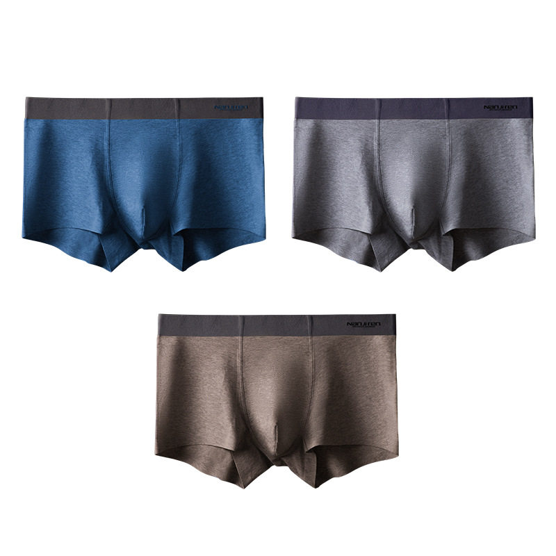 南极人石墨男士内裤平角纯棉青年潮韩版四角宽松透气男平角内裤