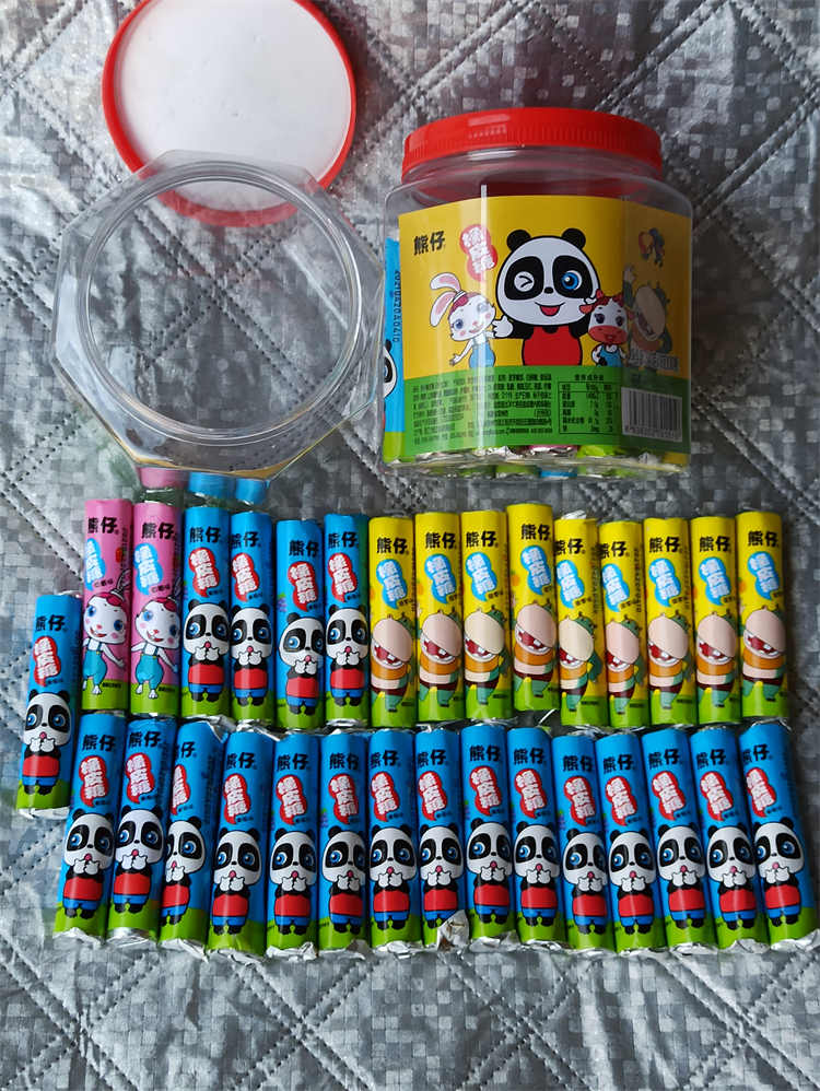熊仔橡皮糖混合合口味540g罐装18g30条草莓葡萄传统糖果