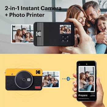 Kodak Mini Shot 2 Retro 4PASS 2-in-1 Instant Camera ແລະເຄື່ອງພິມຮູບພາບ