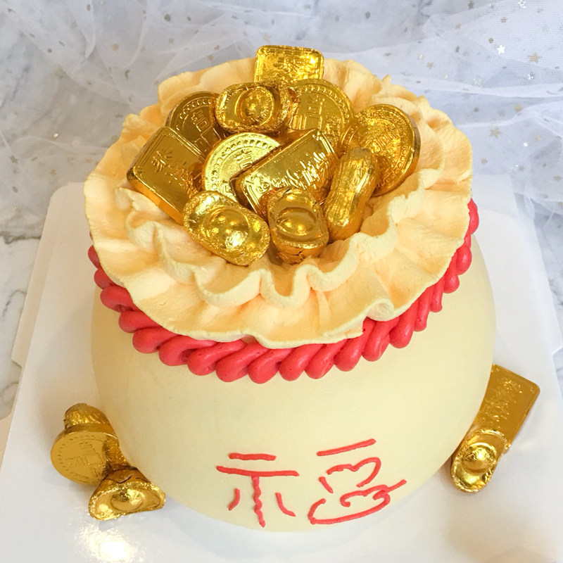 500g金元宝元宝花生金条金币酒瓶烘焙巧克力生日蛋糕巧克力制品