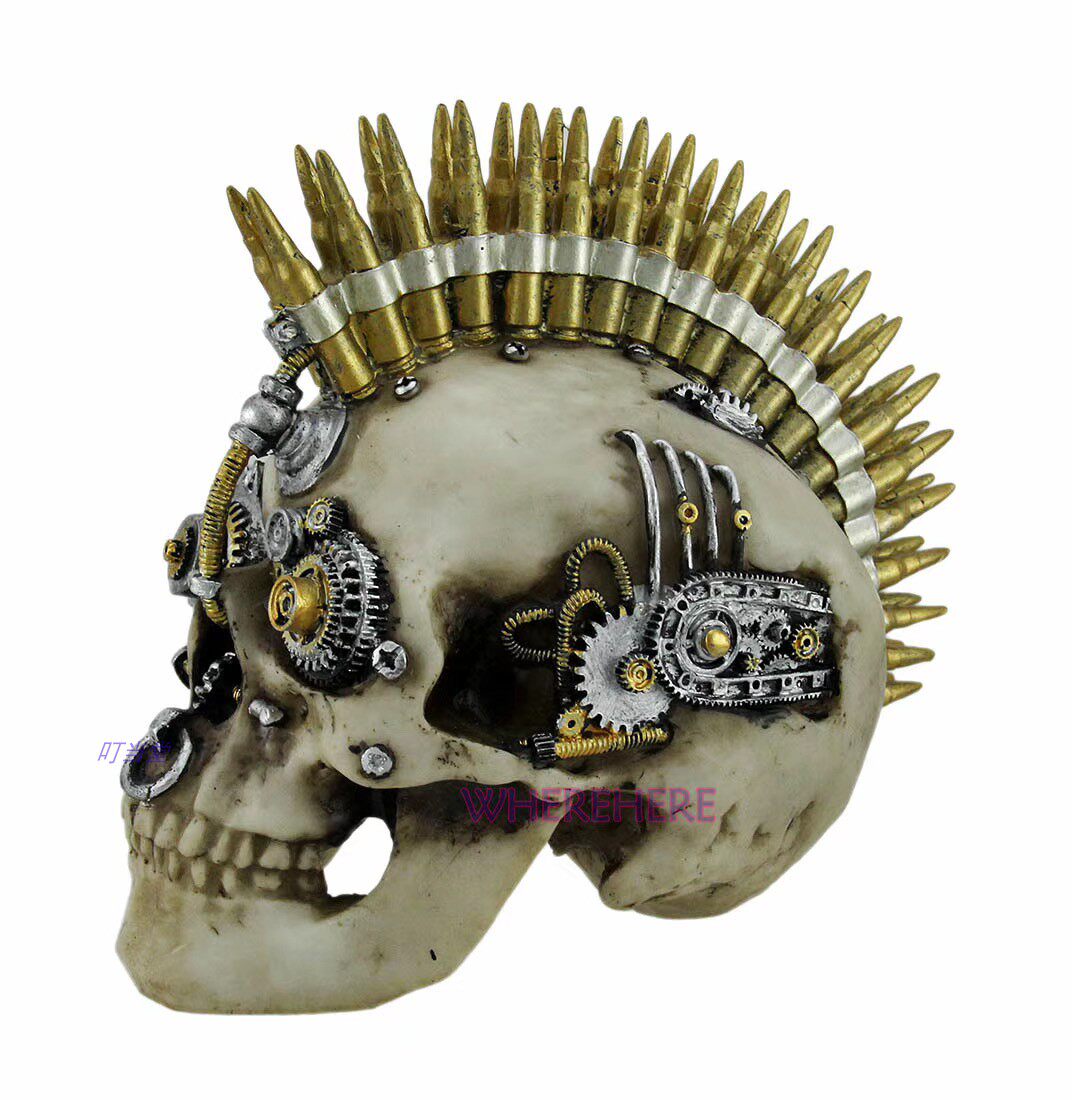 欧美欧式英国a牌风格摇滚哥特蒸汽朋克骷髅树脂手办包邮摆件桌面