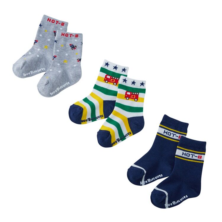 mikihouse7日本正品代购新款hb儿童三双袜子74-9628-826儿童袜子(0-16