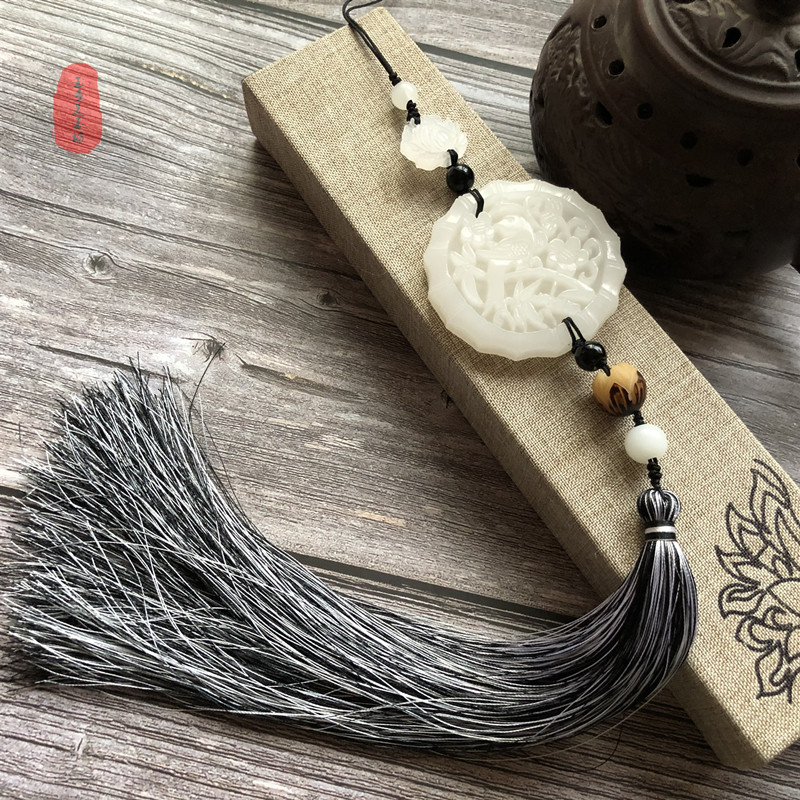 古风腰佩挂件喜上眉梢双色流苏玉佩汉服禁步流苏腰配情侣定情信物