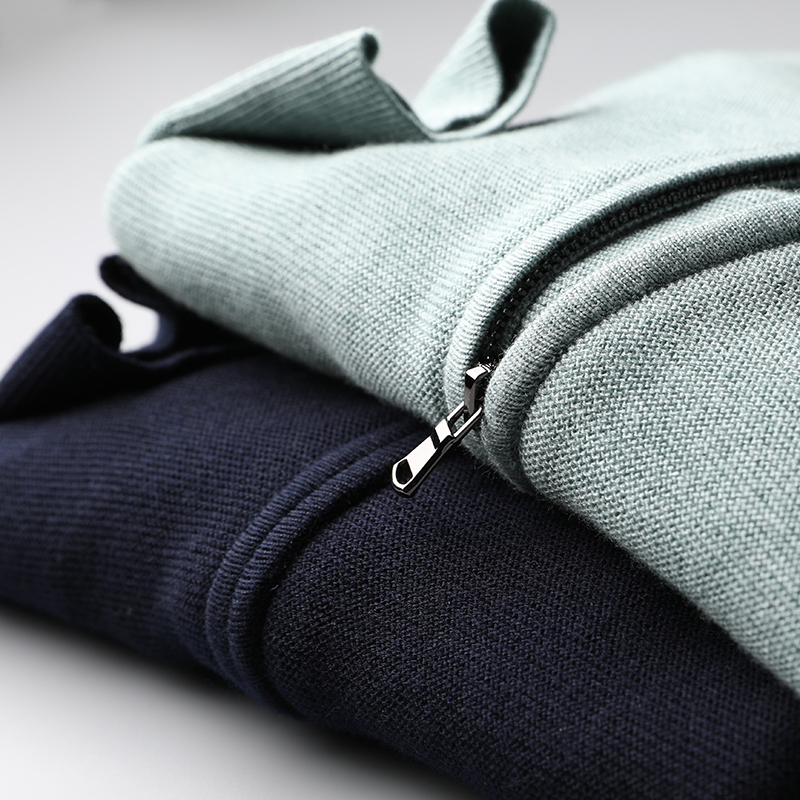 高雅商务休闲男毛衣气质风度并存舒适立领修身男士针织开衫外套男