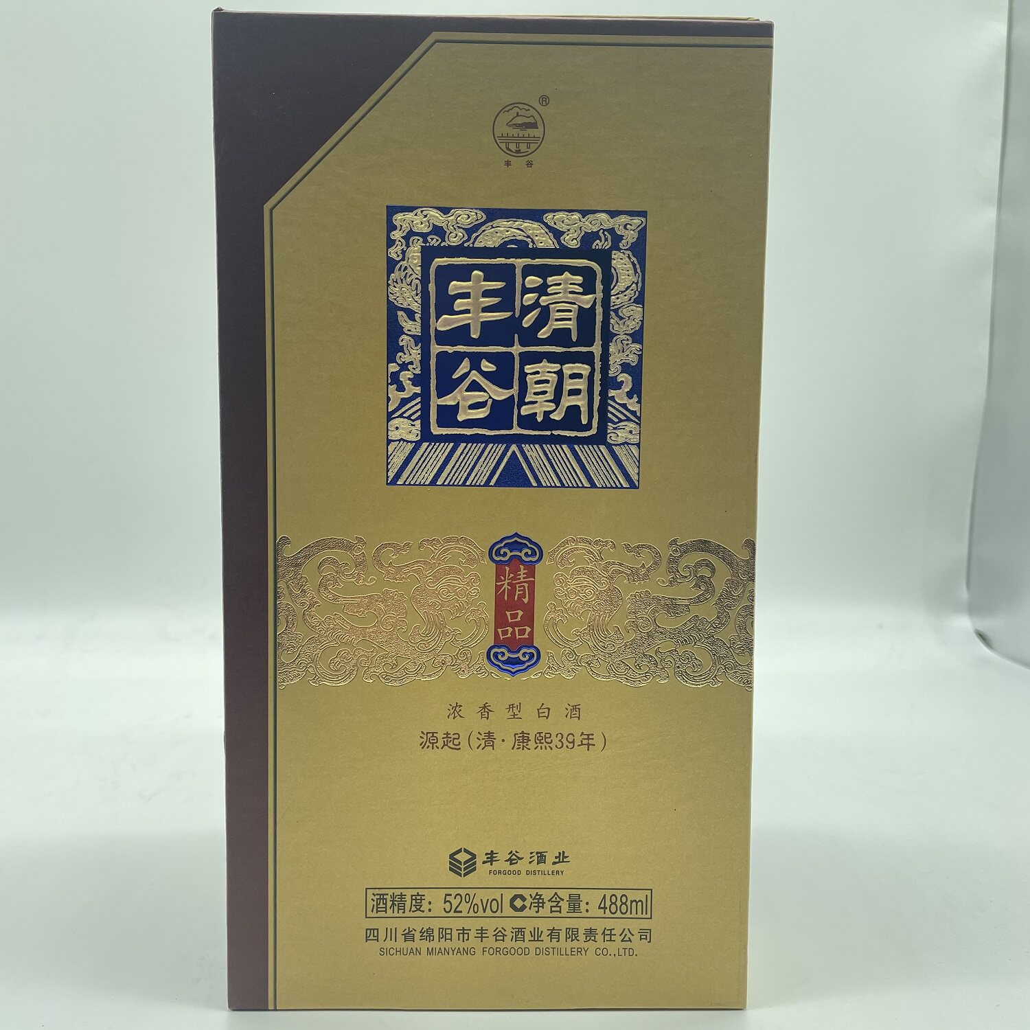 1箱6瓶2014年丰谷精品清朝52度488ml口粮固态白酒