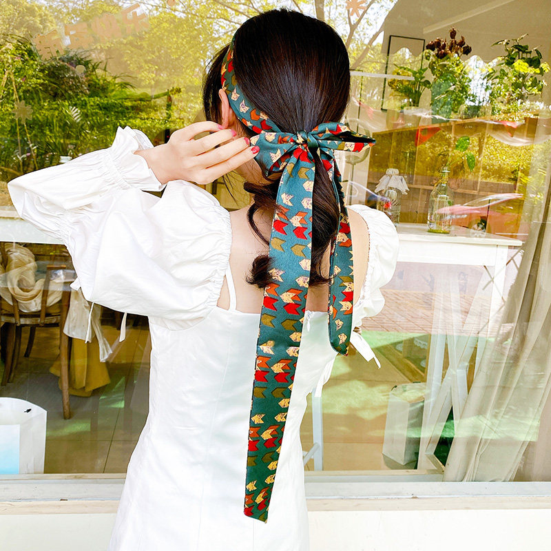 加长辫子丝巾头绳飘带马尾扎马蝴蝶结发发编发发饰