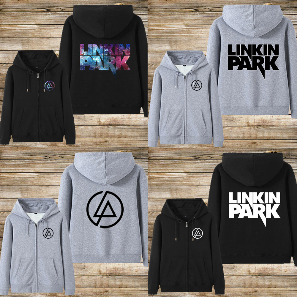 林肯公园linkinpark卫衣个性长袖衣服拉链加绒外套周边卫衣