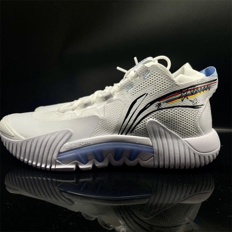 lining李宁反伍low白蓝薄荷绿缓实战篮球球鞋篮球鞋