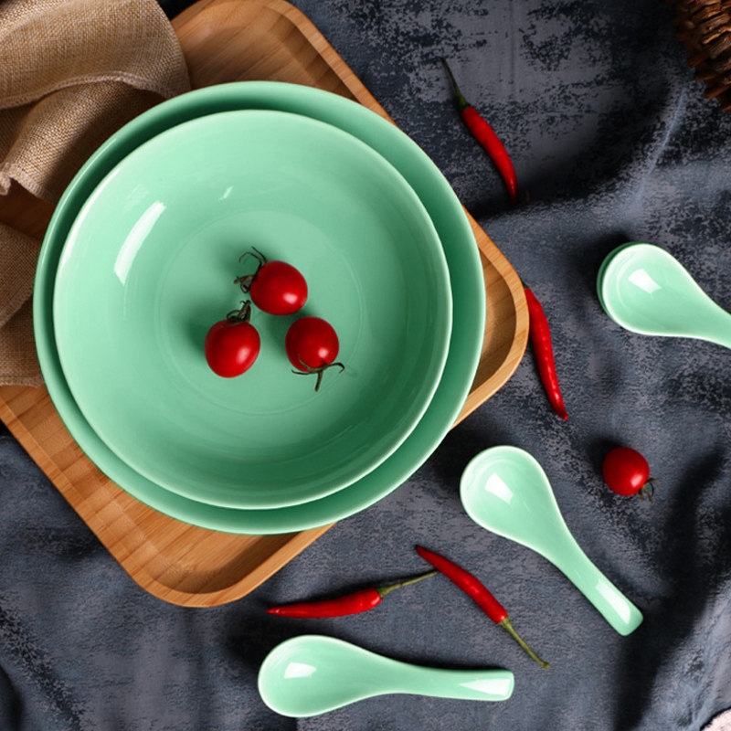 康宁corningware天青雅韵陶瓷餐具14件套炖锅