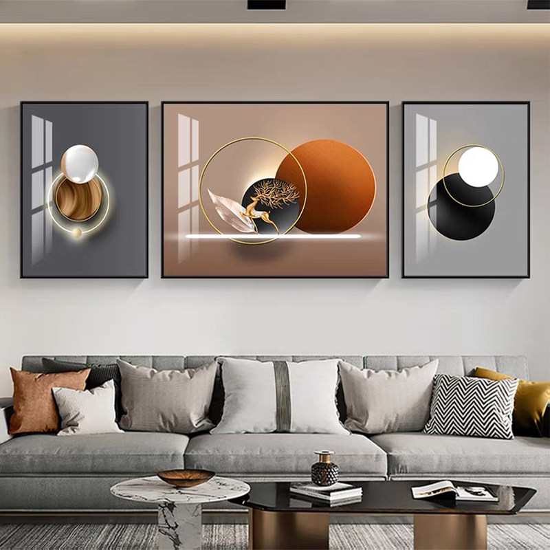 印象客厅装饰画立体沙发背景墙挂画现代简约艺术马到成功现代装饰画