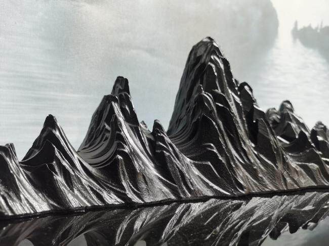 景观禅意山水创意陶瓷山丘摆件日式式禅意沙盘摆件