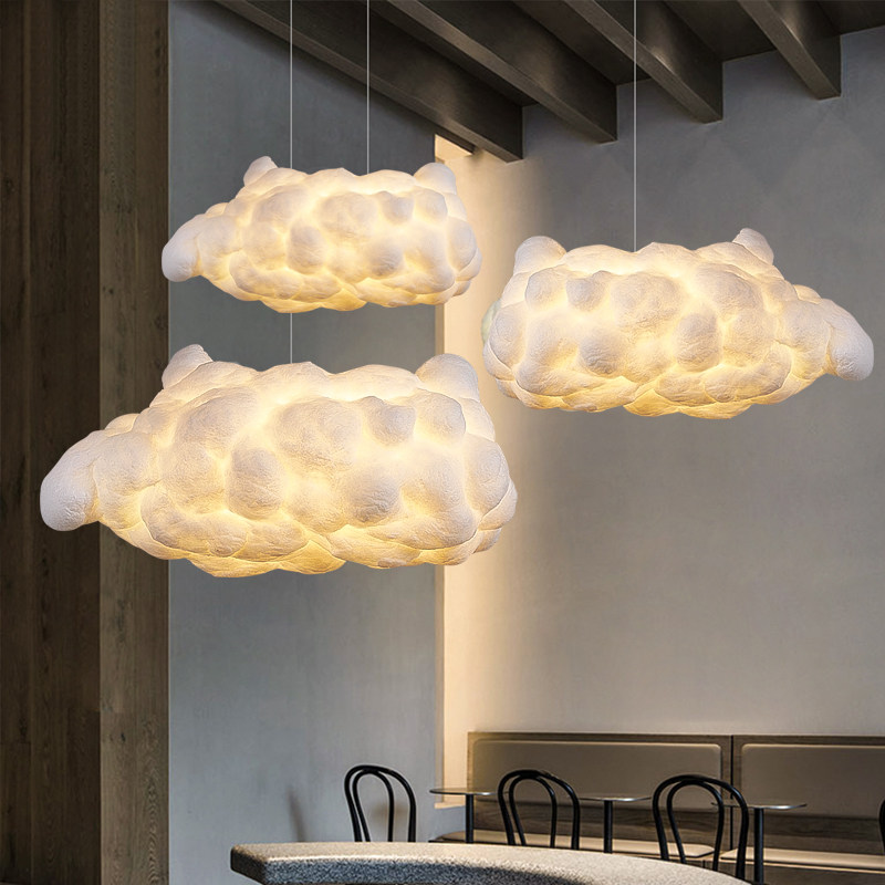 云朵创意灯饰服装店儿童商场装饰装饰网网红幼儿园客厅吊灯