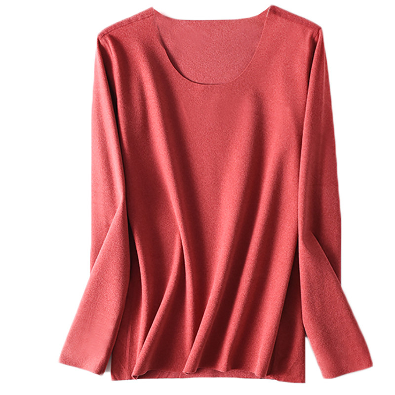 双面德绒无痕保暖内衣女士薄绒加厚单件秋衣内穿t恤