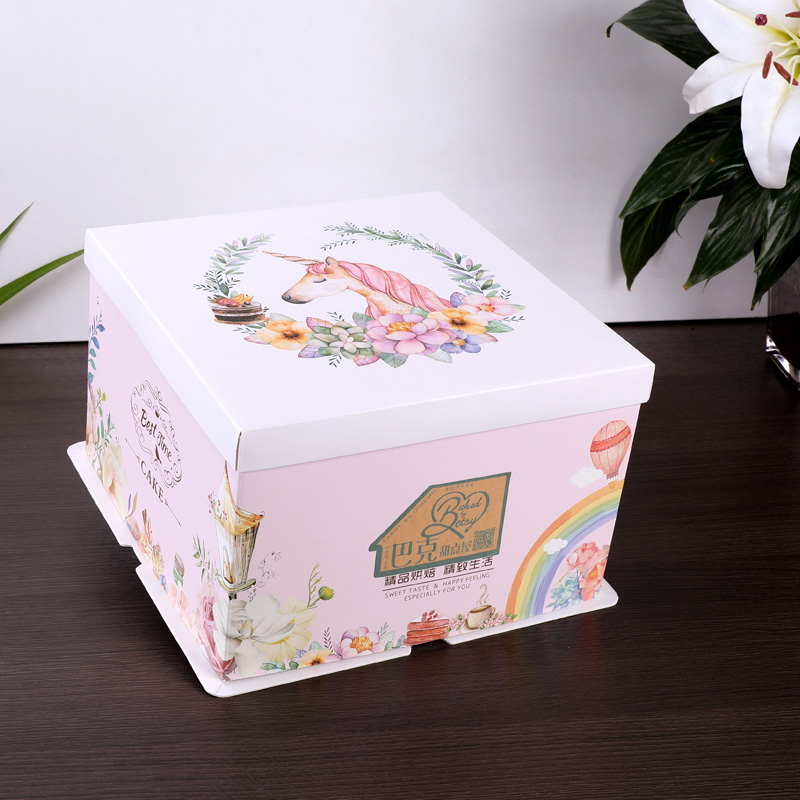 生日蛋糕6寸8寸10寸12寸14寸烘焙包装盒定制包邮点心包装盒