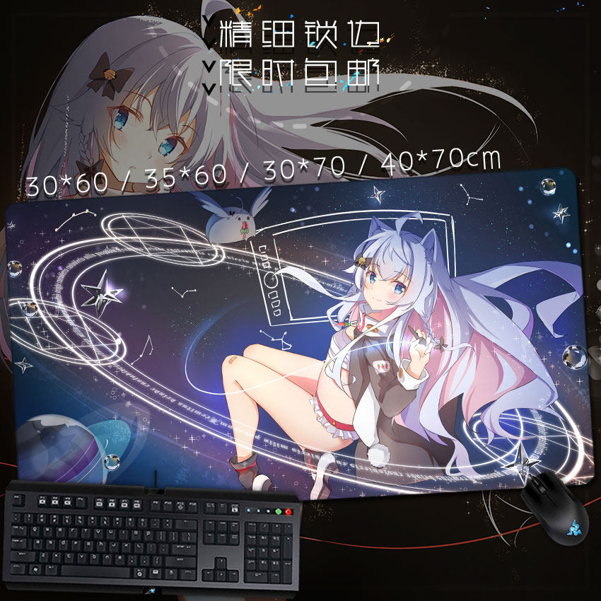 多款包vtuber神乐七奈狗妈超大加厚锁边鼠标垫键盘动漫3c周边