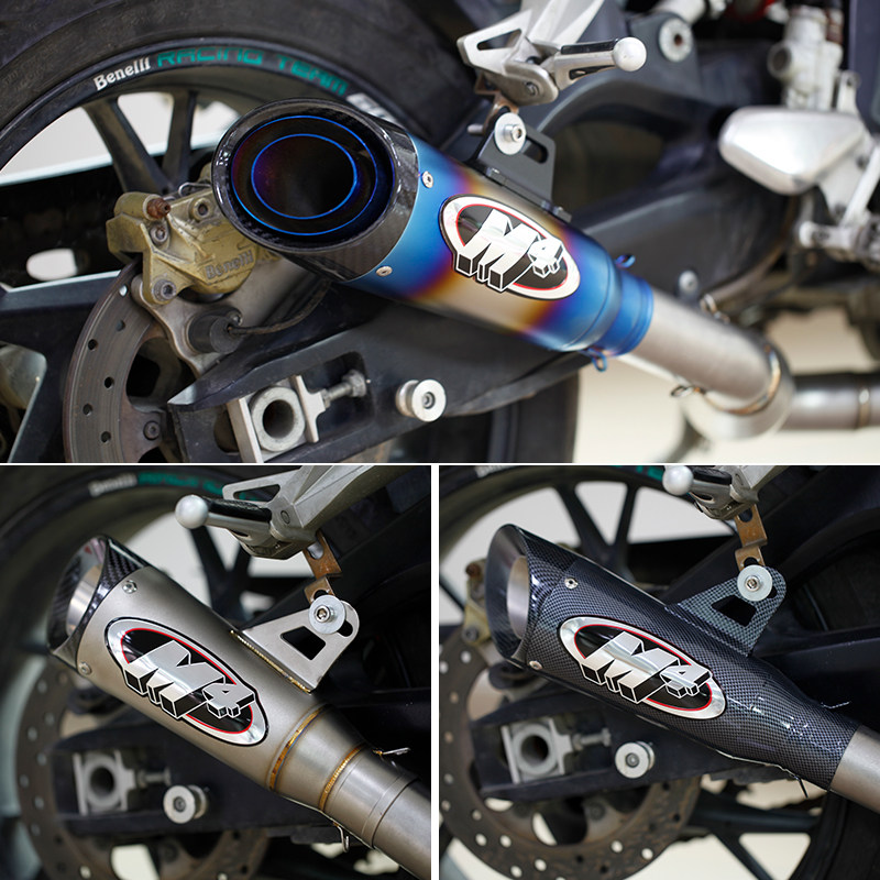 m4排气管摩托车改装跑车斜口忍者地平线永源通用摩托车排气管