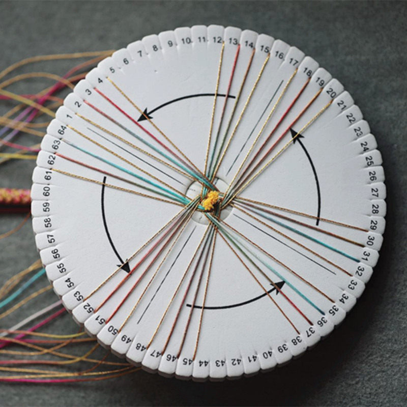 盘编器高硬圆形方形编盘器 编绳工具锦鲤72位盘编送教程芊巧手绳