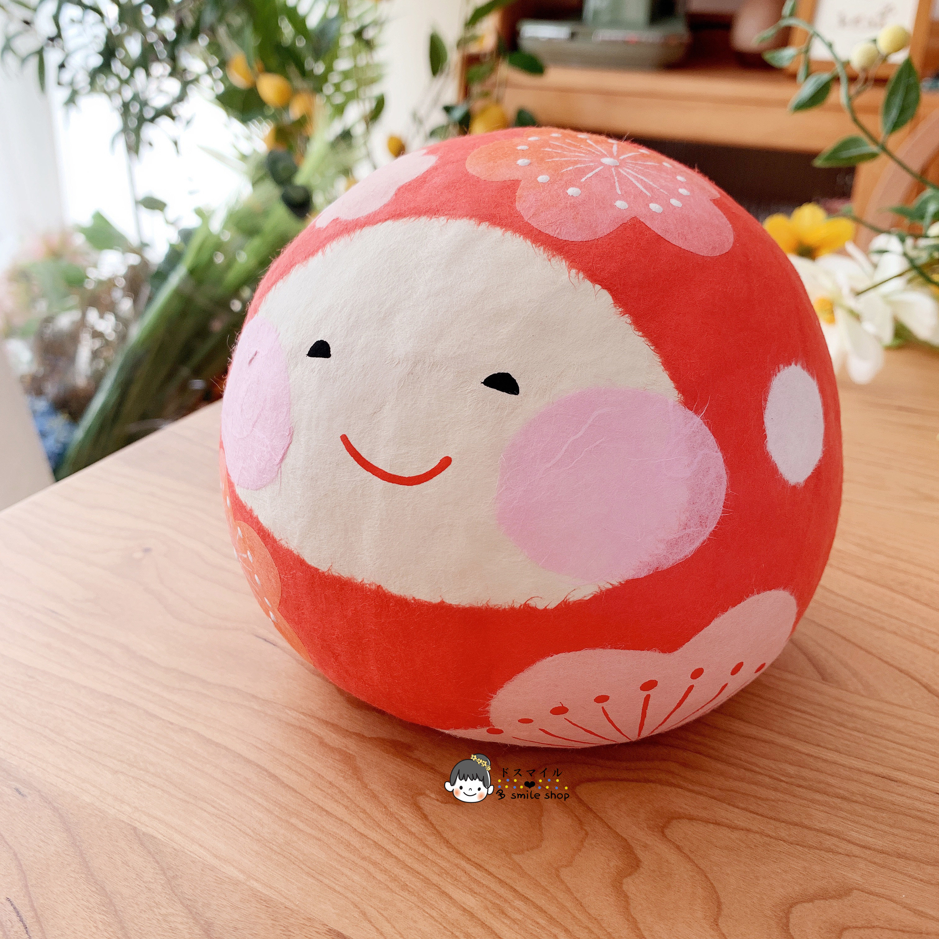 现货日本进口京都龙虎作治愈系手工艺和纸礼笑脸花笑家居玄关摆件