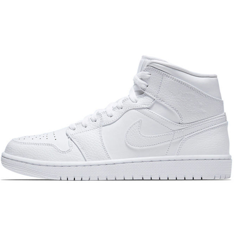 airjordanmidaj1篮球球鞋砂石纯白熊猫白蓝橙篮球鞋