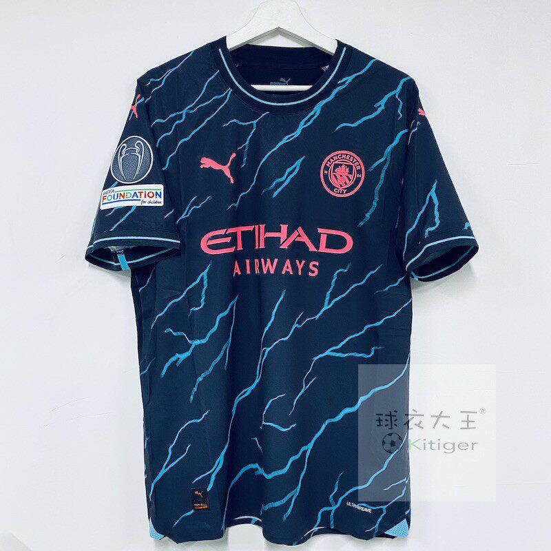 puma彪马正品2324曼城第二客场球衣球员版印字号章77045903