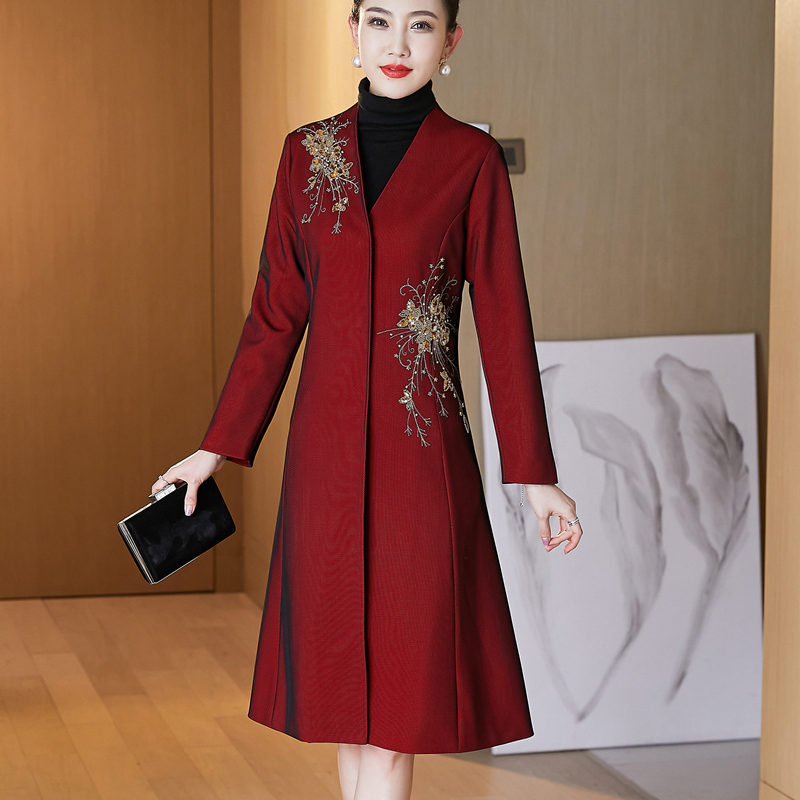 结婚女儿父母衣服宴会妈妈礼服两件套装婚礼中老年女装