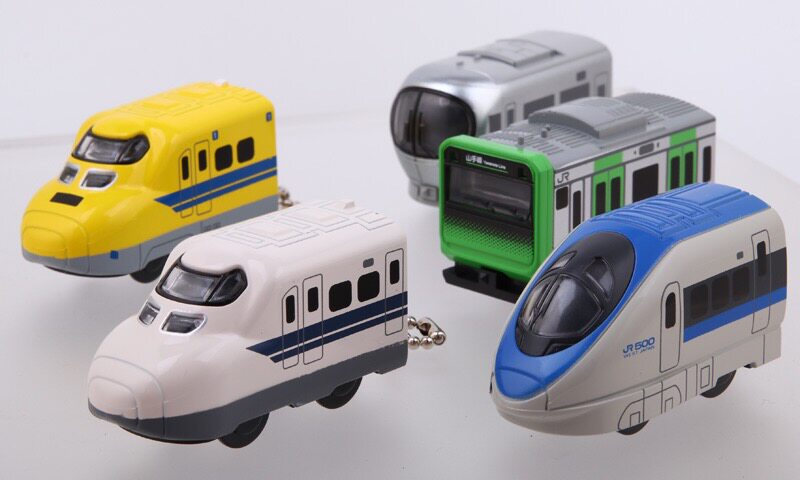 新干线火车模型发光挂件 日本 takara tomy正版扭蛋经典列车造型