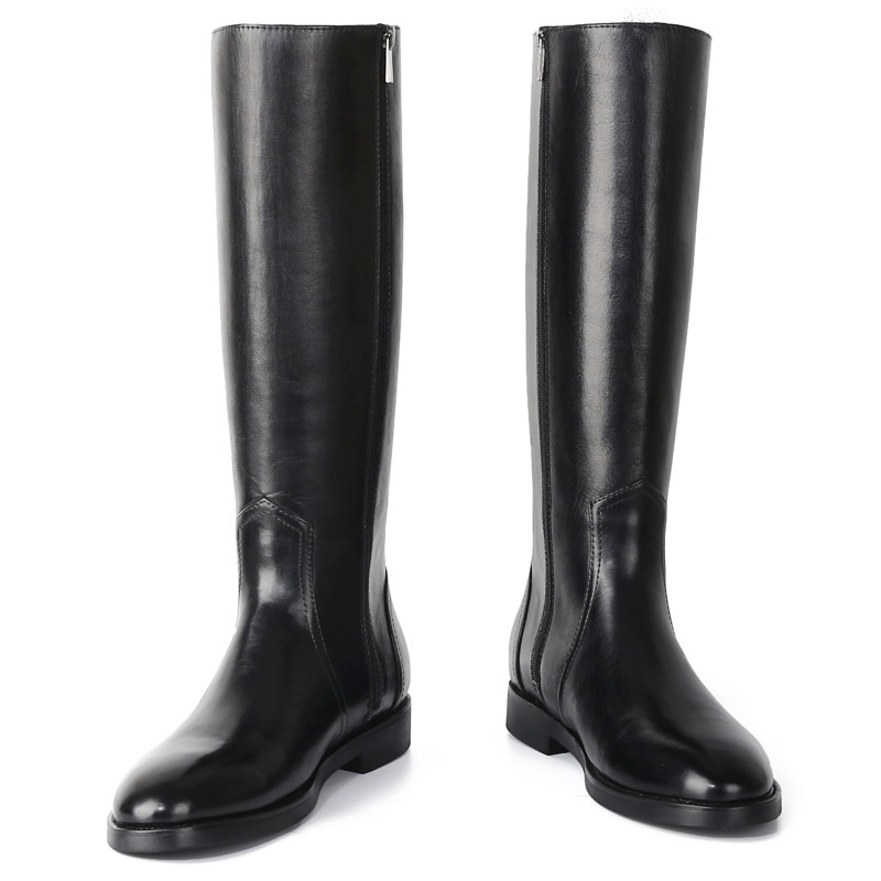 男士高筒靴马术过膝长靴靴子真皮皮靴德国军靴时装靴