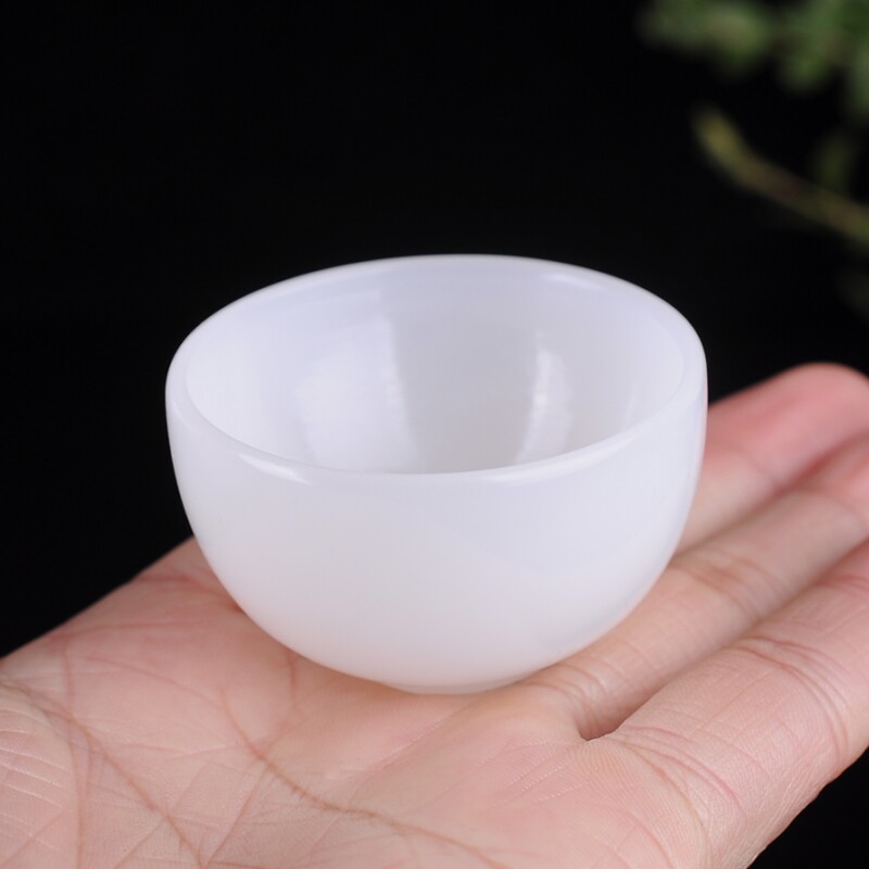 酒杯新疆和田白玉功夫功夫茶茶杯天然玉石茶碗手饰