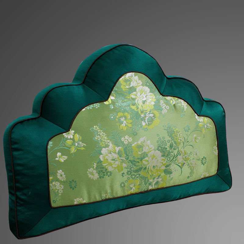 靠背中式抱枕扇形绸缎罗汉宫廷包靠背定做定制靠垫