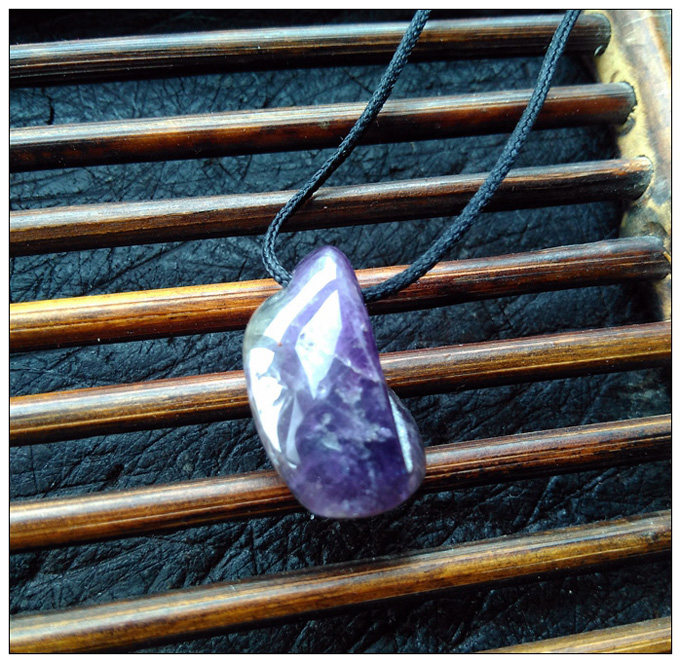 雷劫印灵魂属性灵石纯天然紫水晶原石吊坠项坠一物项坠