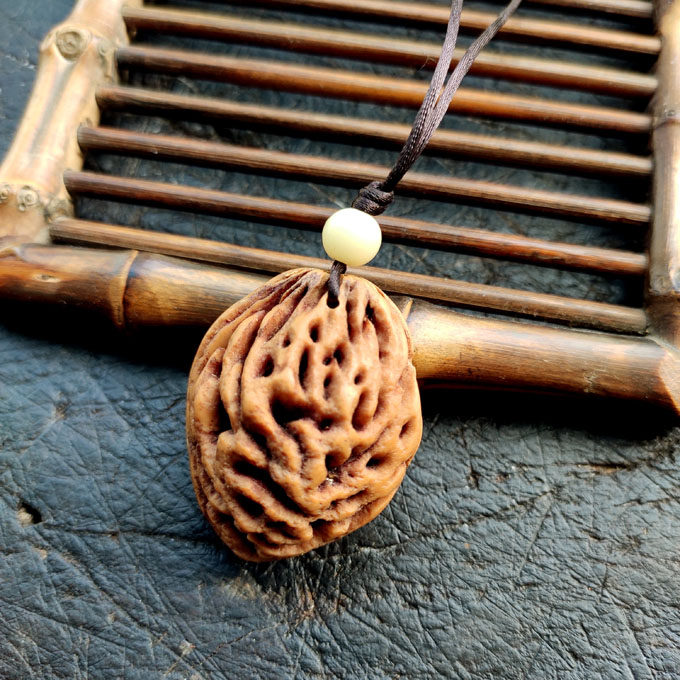 道家法器一个民间部落收来桃核手工手工制制作项坠