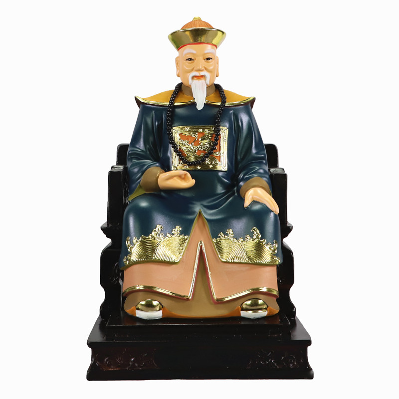 中式树脂30厘米12寸极彩胡三太爷胡三太三太佛堂摆件
