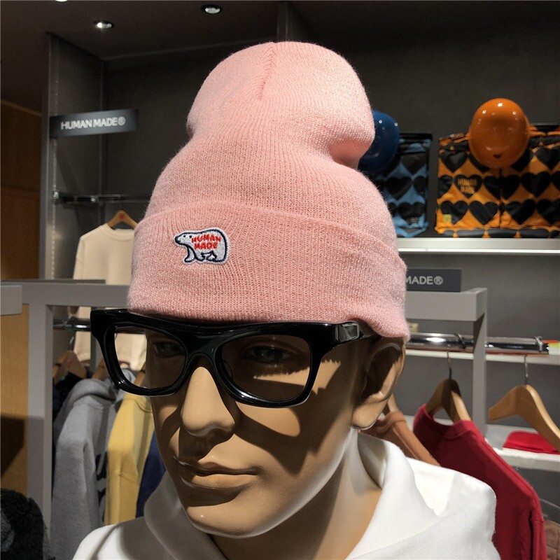 humanmadebynigo20aw北极熊刺绣针织帽子毛线帽子