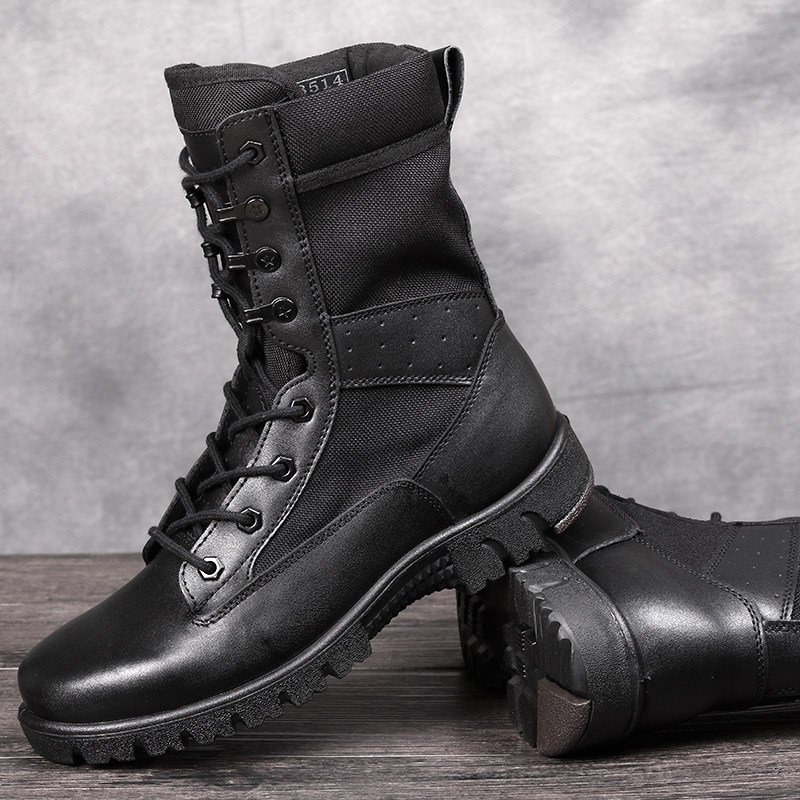 军靴新式作战男女真皮cs战术陆战战术靴