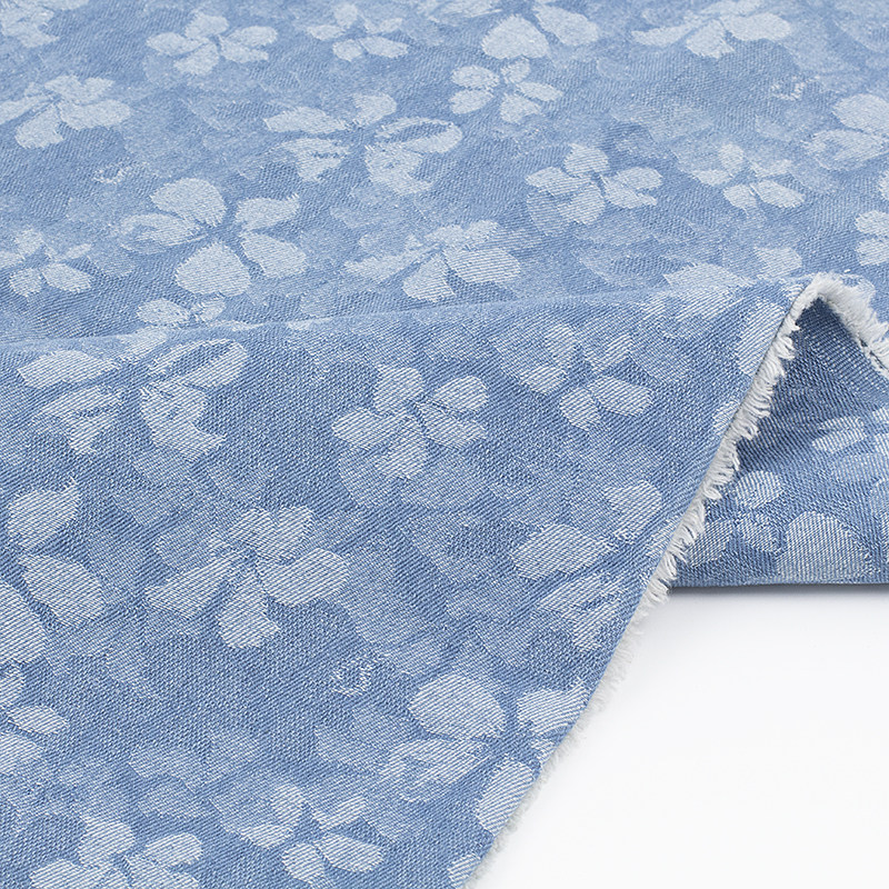 布料碎花牛仔牛仔布纯棉水洗提花面料手工diy海绵垫