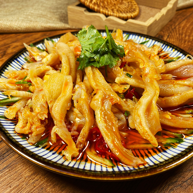 麻辣鸭掌250g香辣去骨鸭爪四川凉拌拌菜ktv凉菜