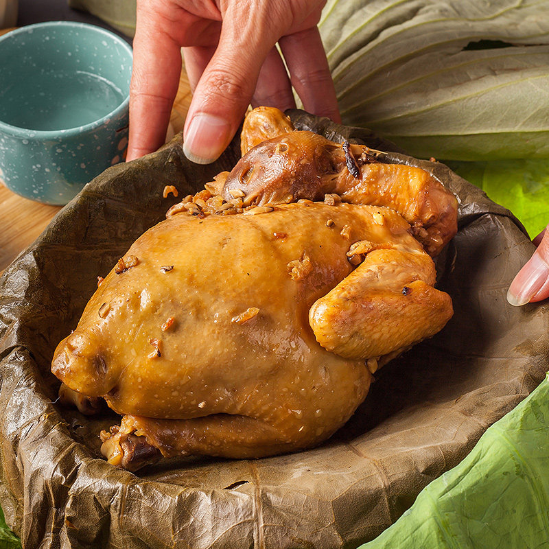 荷叶糯米鸡广600g熟食叫化鸡荷香鸡手撕整鸡鸡熟食